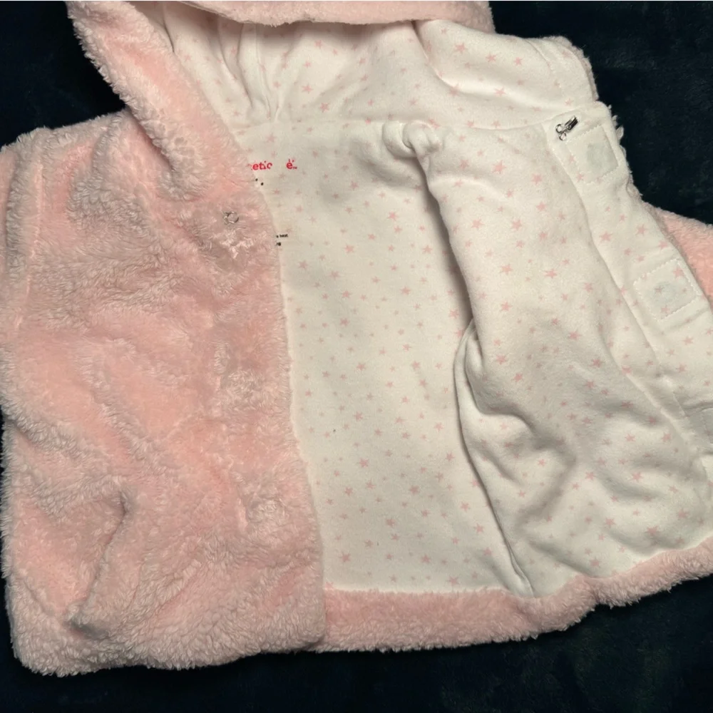 Magnetic Me Baby Girls 0-6 months Pink Blossom Minky Jacket 100% cotton lining